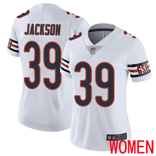 Chicago Bears Limited White Women Eddie Jackson Road Jersey NFL Football 39 Vapor Untouchable